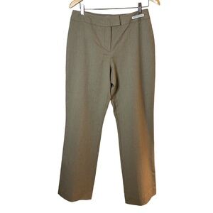 Pendleton Women's Dress Pants SZ 8 Wool Blend Beige Lined Straight Leg USA Made